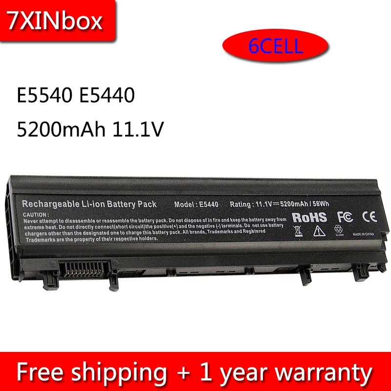7XINbox 6cell 5200mAh VV0NF N5YH9 Battery For Dell Latitude E5540 E5440 WGCW6 CXF66 VJXMC 0M7T5F 0K8HC 1N9C0 7W6K0 F49WX NVWGM
7XINbox 6cell 5200mAh VV0NF N5YH9 Battery For Dell Latitude E5540 E5440 WGCW6 CXF66 VJXMC 0M7T5F 0K8HC 1N9C0 7W6K0 F49WX NVWGM
