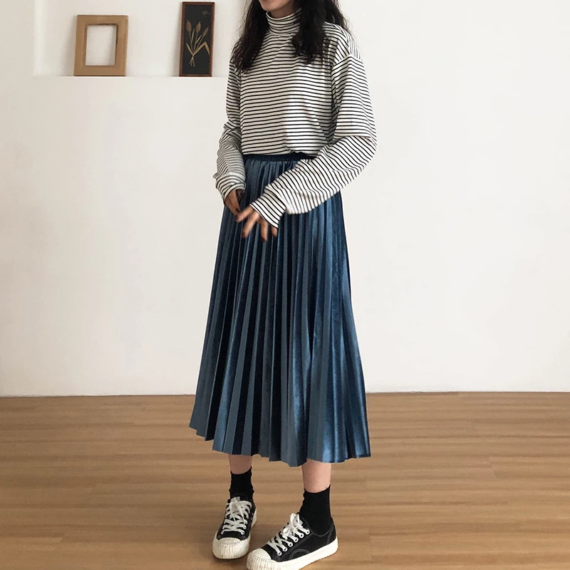 5 colors Spring Autumn Female Skirts 2018 Women High Waist long Skirt solid color pleated skirts womens (X171)
5 colors Spring Autumn Female Skirts 2018 Women High Waist long Skirt solid color pleated skirts womens (X171)