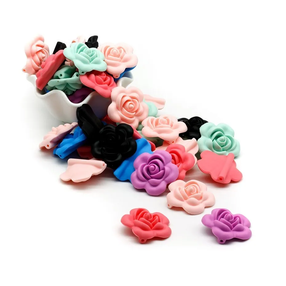 2pc Silicone Teething Rose Flower Pearl Color Food Teether For Newborn Baby Teether Silicone Charms DIY Teething Toy
2pc Silicone Teething Rose Flower Pearl Color Food Teether For Newborn Baby Teether Silicone Charms DIY Teething Toy