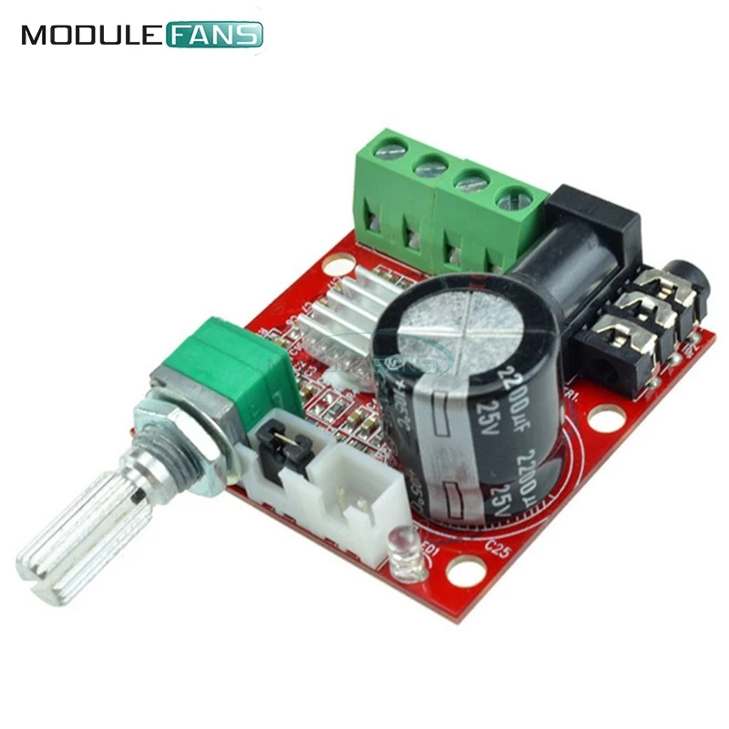 PAM8610 Audio Stereo Amplifier Board Module Hi-Fi Dual D Class Channel 2X10W 12V DC 20mA Heat Sink
PAM8610 Audio Stereo Amplifier Board Module Hi-Fi Dual D Class Channel 2X10W 12V DC 20mA Heat Sink