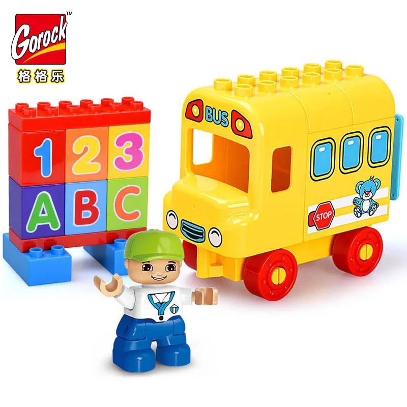 GOROCK 21pcs Large Size School Bus Building Blocks Sets Compatible Legoings Duploe DIY Educational Big Bricks Toys for Children
GOROCK 21pcs Large Size School Bus Building Blocks Sets Compatible Legoings Duploe DIY Educational Big Bricks Toys for Children