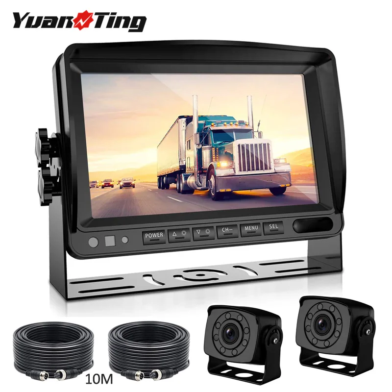 YuanTing 7" ISP HD Monitor Waterproof 175 Wide Angle IR Night Vision Rear View Backup AHD Dual Cameras For RV Trailer Truck Bus
YuanTing 7" ISP HD Monitor Waterproof 175 Wide Angle IR Night Vision Rear View Backup AHD Dual Cameras For RV Trailer Truck Bus
