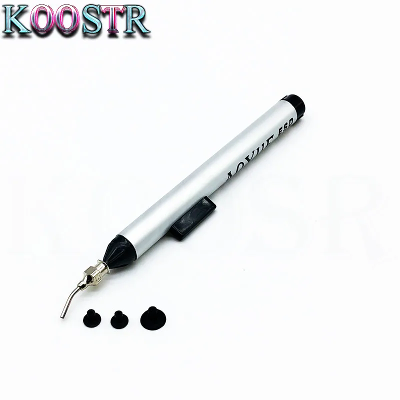 Portable Pen Shape Vacuum Suction Pen Soldering Rework IC Pick-Up Tool with 3 Suction Heads Hand Tool Accessories High Qaulity
Portable Pen Shape Vacuum Suction Pen Soldering Rework IC Pick-Up Tool with 3 Suction Heads Hand Tool Accessories High Qaulity