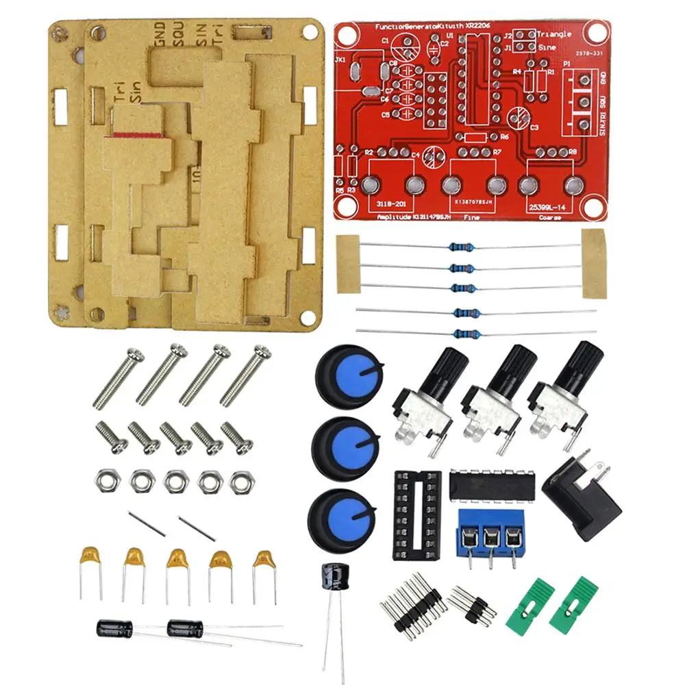 XR2206 Function Generator Kit Square Wave Signal Generator Model 1Hz-1MHz Adjustable Frequency Pulse With Cover Box Protective
XR2206 Function Generator Kit Square Wave Signal Generator Model 1Hz-1MHz Adjustable Frequency Pulse With Cover Box Protective