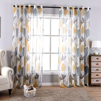 One Panels Pastoral Style Leaves Tulle Curtains For Living Room Interior Decoration Home Printed Sheer Curtains Drapes
One Panels Pastoral Style Leaves Tulle Curtains For Living Room Interior Decoration Home Printed Sheer Curtains Drapes