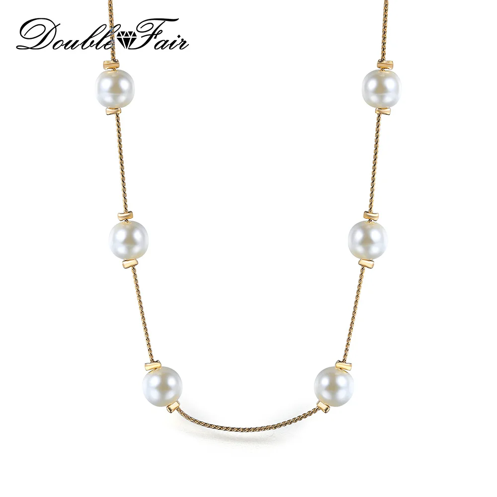 Double Fair 2018 New Fashion 8mm Pearl Statement Necklace In Chokers Necklace Yellow Gold Color Chain Jewelry Making DFN581M
Double Fair 2018 New Fashion 8mm Pearl Statement Necklace In Chokers Necklace Yellow Gold Color Chain Jewelry Making DFN581M