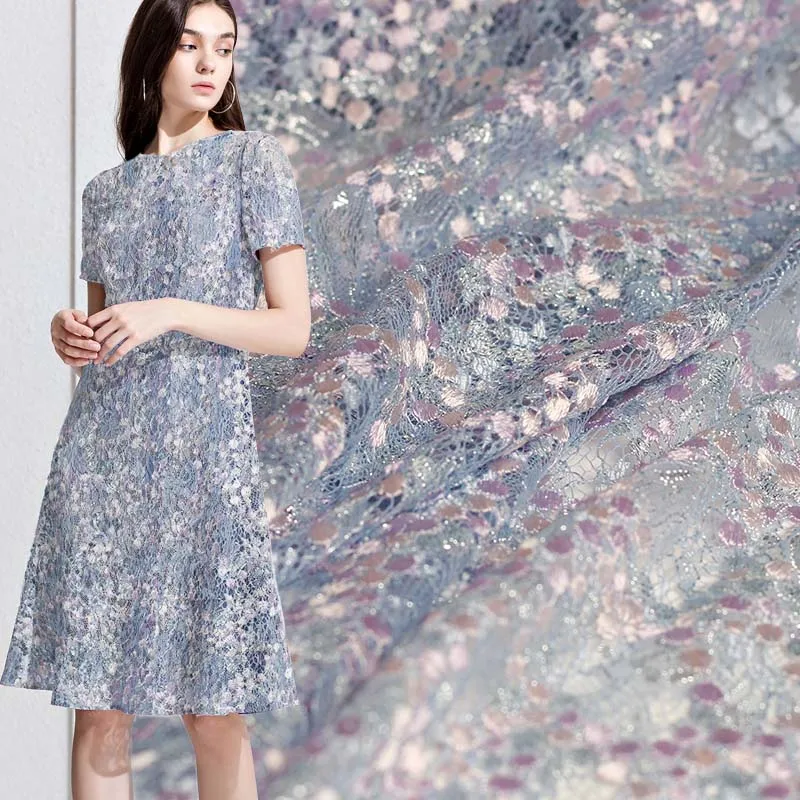 Pearlsilk 100cm width Light Purple Silver Line Lace 100%Polyester Materials Summer Dress DIY clothes fabrics Freeshipping
Pearlsilk 100cm width Light Purple Silver Line Lace 100%Polyester Materials Summer Dress DIY clothes fabrics Freeshipping