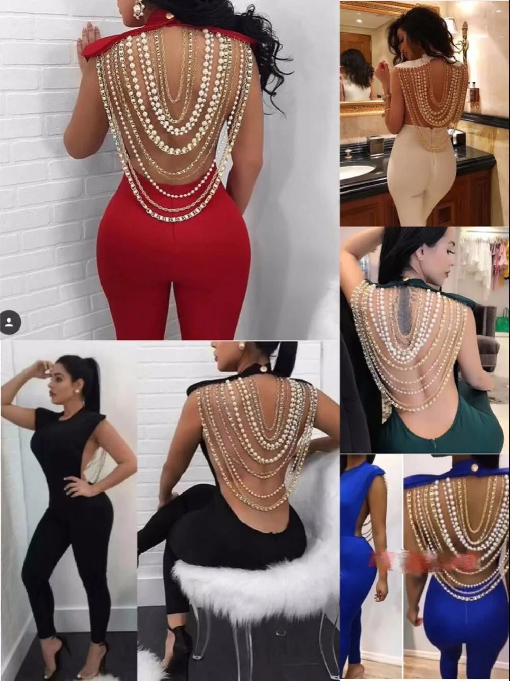 5 colors Top Quality Backless Beading Red Green Blue Rayon Bandage Jumpsuit Celebrity Party Bodycon Jumpsuit
5 colors Top Quality Backless Beading Red Green Blue Rayon Bandage Jumpsuit Celebrity Party Bodycon Jumpsuit