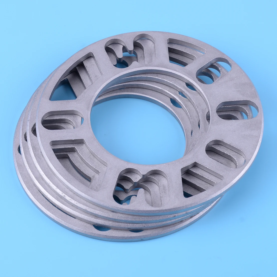 

DWCX 4PCS Aluminum Alloy 5mm Car Wheel Tire Spacers Adaptor Shims Plate For 4/5 Stud Wheel Fixings Range 98-121mm