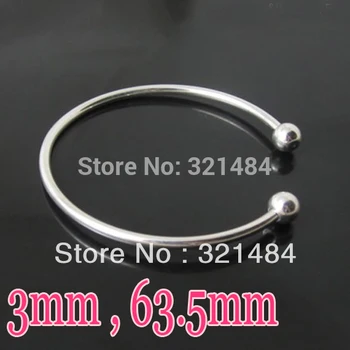 Wholesale 100pcs Silver plated Metal 3mm diameter and 63.5mm Bangle Bracelet Blank Base Tray Bezel Cabochon Setting
Wholesale 100pcs Silver plated Metal 3mm diameter and 63.5mm Bangle Bracelet Blank Base Tray Bezel Cabochon Setting