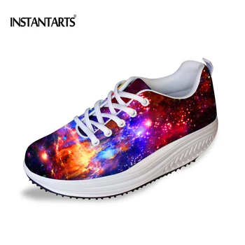 INSTANTARTS Galaxy Star Printing Lady Fitness Shoes Comfortable Sport Toning Shoes for Women Female Summer Mesh Wedge Swing Shoe
INSTANTARTS Galaxy Star Printing Lady Fitness Shoes Comfortable Sport Toning Shoes for Women Female Summer Mesh Wedge Swing Shoe