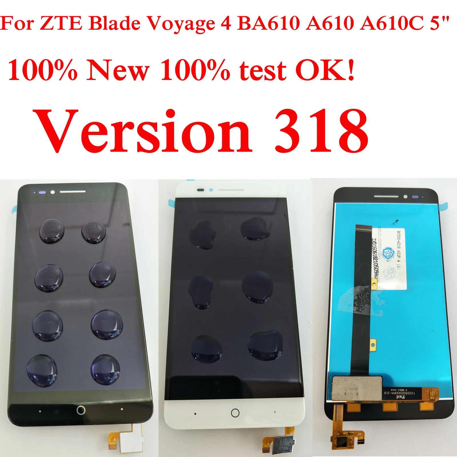 Shyueda Version 318 For ZTE Blade Voyage 4 BA610 A610 A610C 5" 100% New Test AAA+ LCD Display Touch Screen Digitizer +Tools
Shyueda Version 318 For ZTE Blade Voyage 4 BA610 A610 A610C 5" 100% New Test AAA+ LCD Display Touch Screen Digitizer +Tools