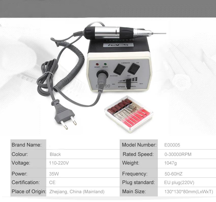 35W Black Pro Electric Nail Art Drill Machine Nail Equipment Manicure Pedicure Files Electric Manicure Drill & Accessory
35W Black Pro Electric Nail Art Drill Machine Nail Equipment Manicure Pedicure Files Electric Manicure Drill & Accessory