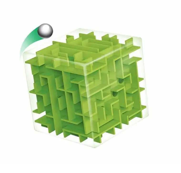 Зеленый лабиринт волшебный куб головоломка 3D мини-скоростной вращающийся шар