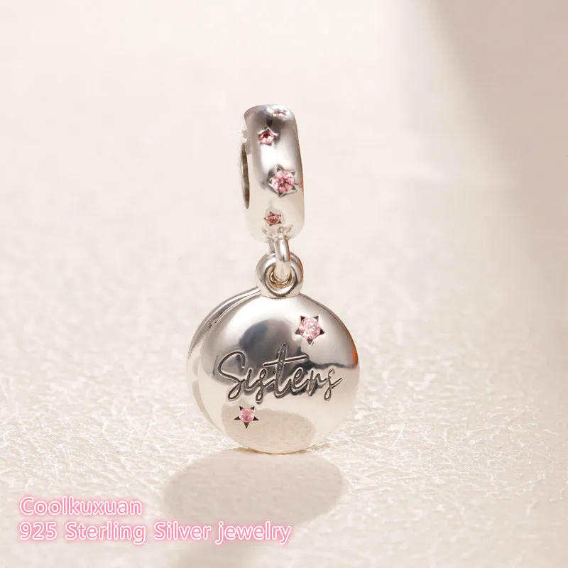 2019 Mother's Day Original 100% 925 Sterling Silver Forever Sisters Dangle Charm Pink CZ beads Fits Pandora bracelets Jewelry
2019 Mother's Day Original 100% 925 Sterling Silver Forever Sisters Dangle Charm Pink CZ beads Fits Pandora bracelets Jewelry
