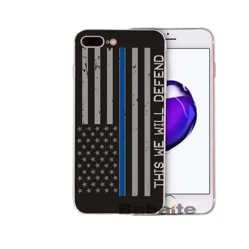 Thin Blue Line American US Flag