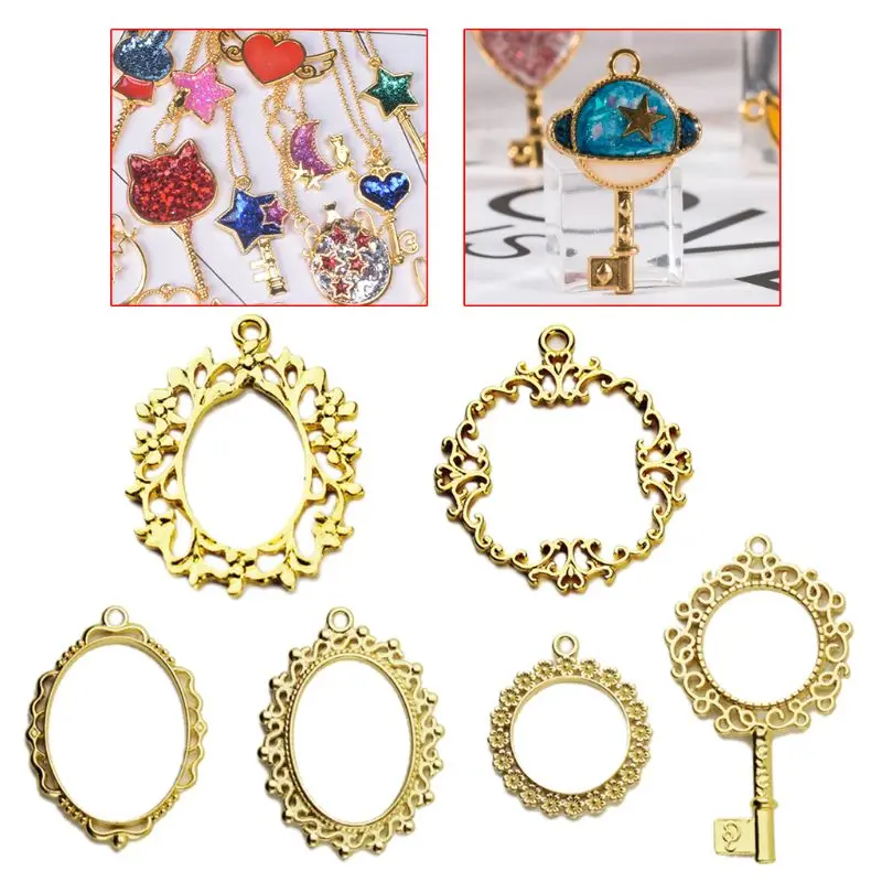 6Pcs Metal Frame Pendant Key Open Bezel Setting Cabochon UV Resin Charm Jewelry Making Casting Craft DIY
6Pcs Metal Frame Pendant Key Open Bezel Setting Cabochon UV Resin Charm Jewelry Making Casting Craft DIY
