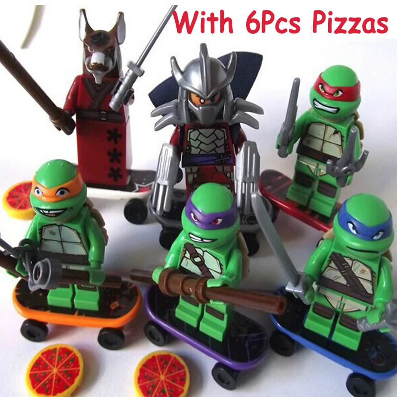 6Sets Turtles Leonardo Raphael Michelangelo Donatello Figure Blocks Compatible Legoe Construction Building Toys For Children
6Sets Turtles Leonardo Raphael Michelangelo Donatello Figure Blocks Compatible Legoe Construction Building Toys For Children