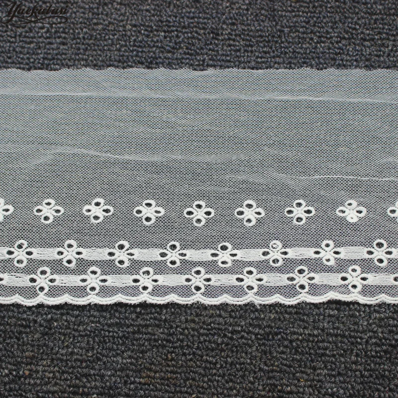 YACKALASI Cotton Lace Eyelet Embroidered Appliqued 3D Flower White Soft Tulle Fabrics Scalloped Sewing Apparel Trims 14CM
YACKALASI Cotton Lace Eyelet Embroidered Appliqued 3D Flower White Soft Tulle Fabrics Scalloped Sewing Apparel Trims 14CM