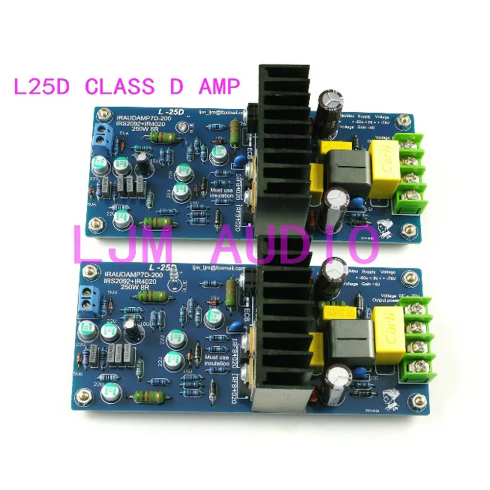 One Pair L25D 250W *2 8 ohms IRS2092SPBF + IRF4020 Digital Amplifier Finished Board LJM 2 Boards
One Pair L25D 250W *2 8 ohms IRS2092SPBF + IRF4020 Digital Amplifier Finished Board LJM 2 Boards