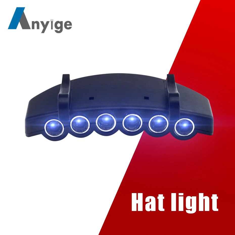 ANYIGE New Stlye Big Promotion Clip On 6 LED Head Cap Hat Light HeadLamp Headlight Torch for Outdoor Fishing Camping Hunting
ANYIGE New Stlye Big Promotion Clip On 6 LED Head Cap Hat Light HeadLamp Headlight Torch for Outdoor Fishing Camping Hunting