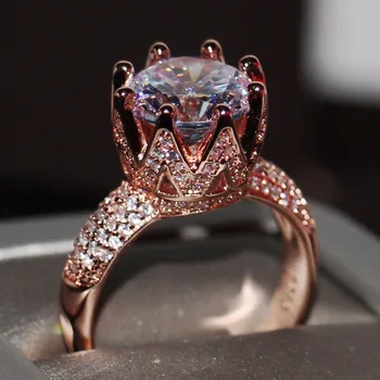 Brand New Vecalon Sexy Luxury Jewelry 925 Sterling Silver&Rose Gold Filled Solitaire Pave Party Women Wedding Crown Band Ring CZ
Brand New Vecalon Sexy Luxury Jewelry 925 Sterling Silver&Rose Gold Filled Solitaire Pave Party Women Wedding Crown Band Ring CZ