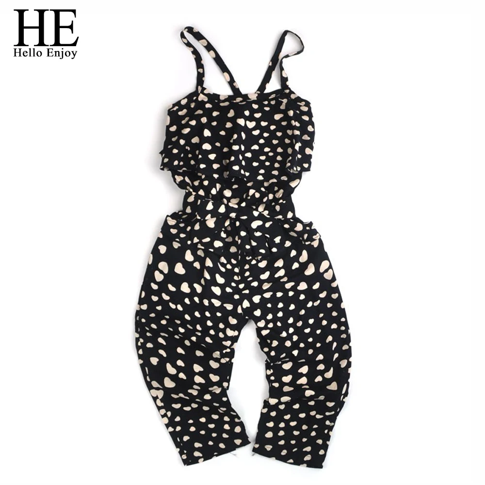 HE Hello Enjoy Summer Kids Girls Clothing Sets Sleeveless Polka Dot Print Love Strap Girls Jumpsuit Clothes Outfits Children
HE Hello Enjoy Summer Kids Girls Clothing Sets Sleeveless Polka Dot Print Love Strap Girls Jumpsuit Clothes Outfits Children