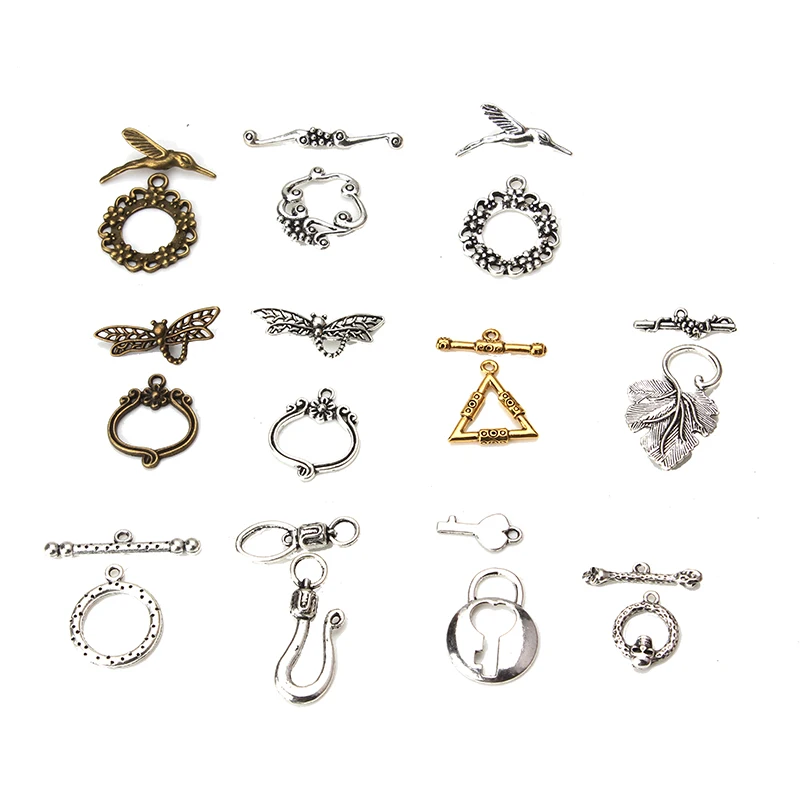 5set/lot Wholesale Antique Bronze Round/Flower Toggle Clasps Chain End Connectors for DIY Bracelets Jewelry Findings Hooks
5set/lot Wholesale Antique Bronze Round/Flower Toggle Clasps Chain End Connectors for DIY Bracelets Jewelry Findings Hooks