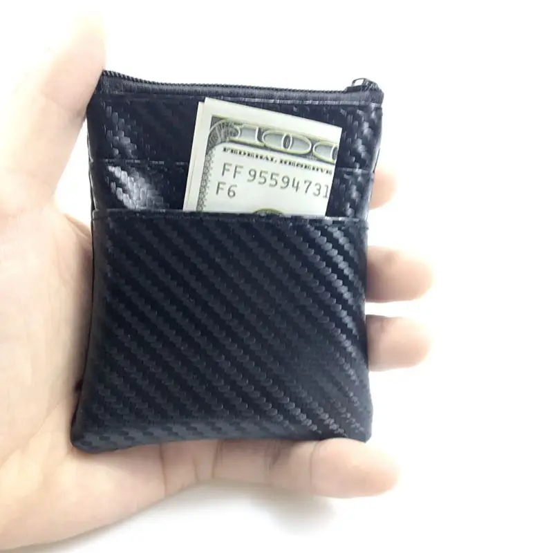 THINKTHENDO Mini Bag Women Men Leather Coin Card Key Wallet Pouch Carbon Fiber Pattern Mini Purse Zipper Small Change Bag
THINKTHENDO Mini Bag Women Men Leather Coin Card Key Wallet Pouch Carbon Fiber Pattern Mini Purse Zipper Small Change Bag