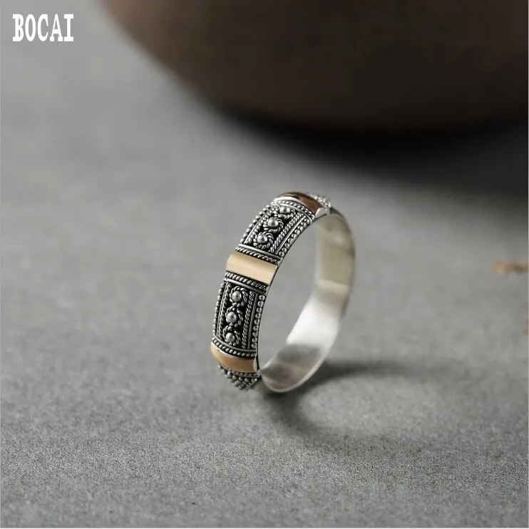 Real 925 sterling silver ring men's and women's models Thai silver ring retro skein couple jewelry tail ring
Real 925 sterling silver ring men's and women's models Thai silver ring retro skein couple jewelry tail ring