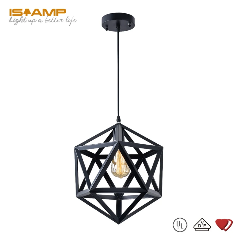 Retro Metal Pendant Light, Polyhedron Pendant Lighting Rustic Chandelier Hanging Cage Ceiling Light Fixture for Island Kitchen
Retro Metal Pendant Light, Polyhedron Pendant Lighting Rustic Chandelier Hanging Cage Ceiling Light Fixture for Island Kitchen