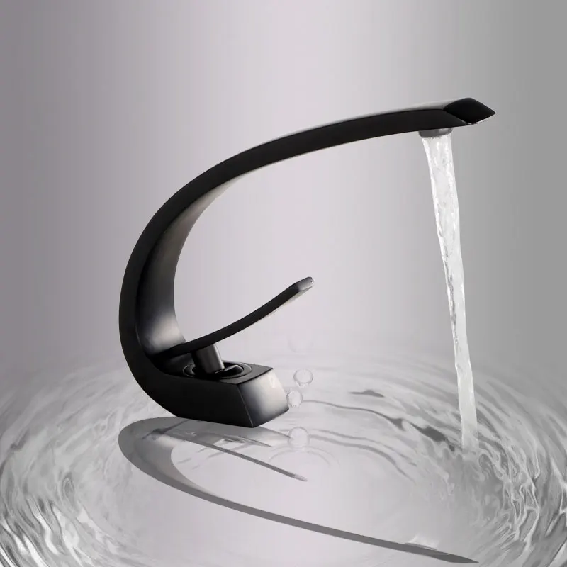 Hot and cold water basin of washbasin bathroom sink faucet single hole black European fashion
Hot and cold water basin of washbasin bathroom sink faucet single hole black European fashion