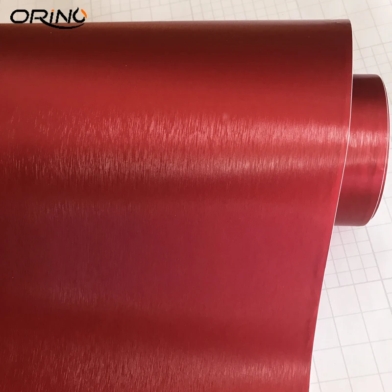 Red Brushed Metallic Vinyl Film-1