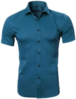 Summer Man Short Sleeve Casual Social Dark Blue vintage Shirt European Plus Size Boys Tops Multicolor Button Shirt Male Slim Fit
Summer Man Short Sleeve Casual Social Dark Blue vintage Shirt European Plus Size Boys Tops Multicolor Button Shirt Male Slim Fit