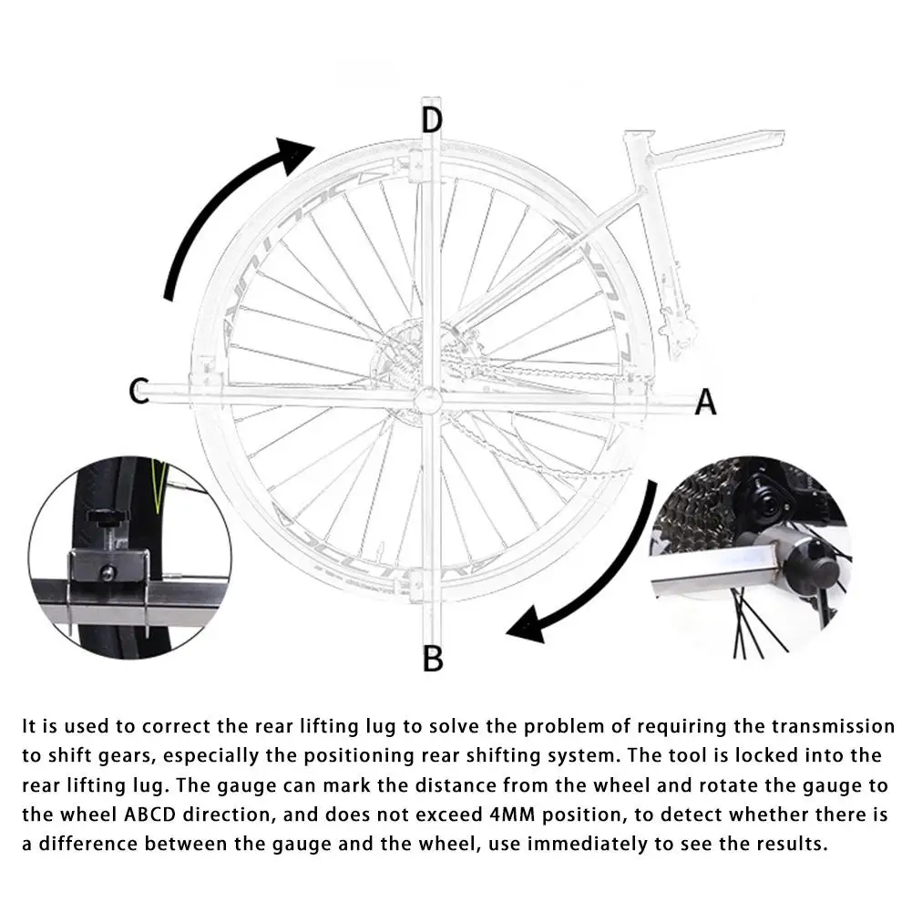 Derailleur Hanger Alignment Gauge Calibration Tool Transmission Hanger Localizer Rear Lifting Lug Correction Tool
Derailleur Hanger Alignment Gauge Calibration Tool Transmission Hanger Localizer Rear Lifting Lug Correction Tool