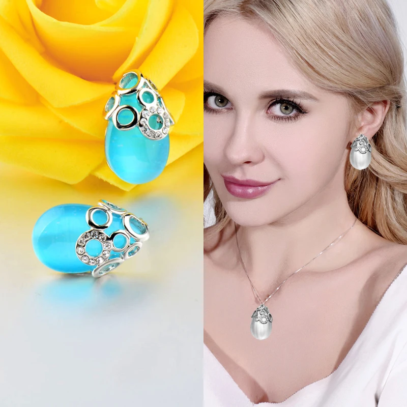 SINLEERY Elegant Teardrop Opal Stud Earrings Pink White Blue Color Tiny Circle Cover Crystal Wedding Earrings Jewelry ES222 SSH
SINLEERY Elegant Teardrop Opal Stud Earrings Pink White Blue Color Tiny Circle Cover Crystal Wedding Earrings Jewelry ES222 SSH