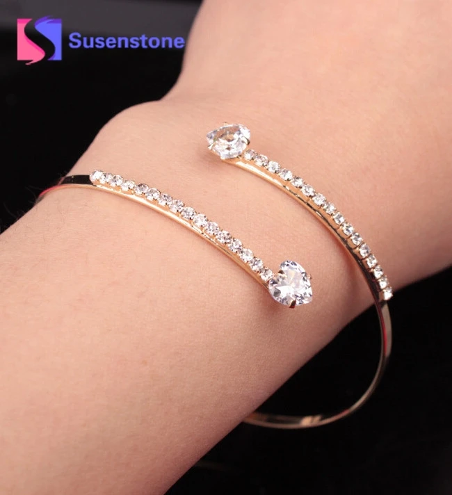 susenstone Adjustable Infinite Bangle Bracelet for Women Elegant Crystal Angel Wings Zircon Love Heart Bangles Boho Jewelry 2018
susenstone Adjustable Infinite Bangle Bracelet for Women Elegant Crystal Angel Wings Zircon Love Heart Bangles Boho Jewelry 2018