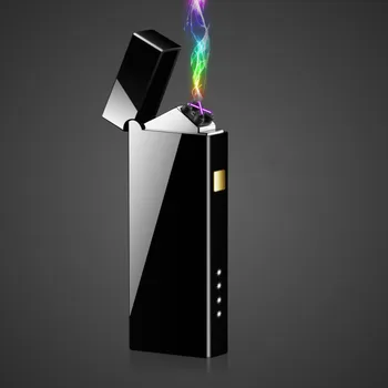 

Personality Creative Windproof USB Charging Touch Induction Double Arc Lighters Pulse Plasma Cigarette Lighter Gadgets for Men