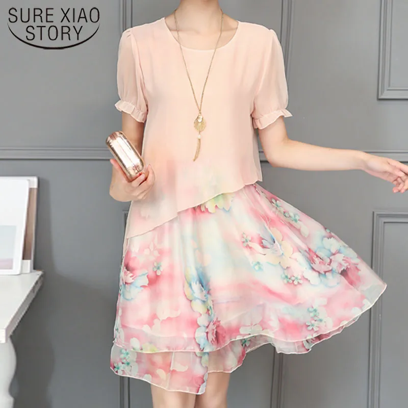 Casual Dress Medium and Long Section Dress Women 2019 New Plus Size Dress Short Sleeve Dress Knee-Length Chiffon 5XL 2926 50
Casual Dress Medium and Long Section Dress Women 2019 New Plus Size Dress Short Sleeve Dress Knee-Length Chiffon 5XL 2926 50