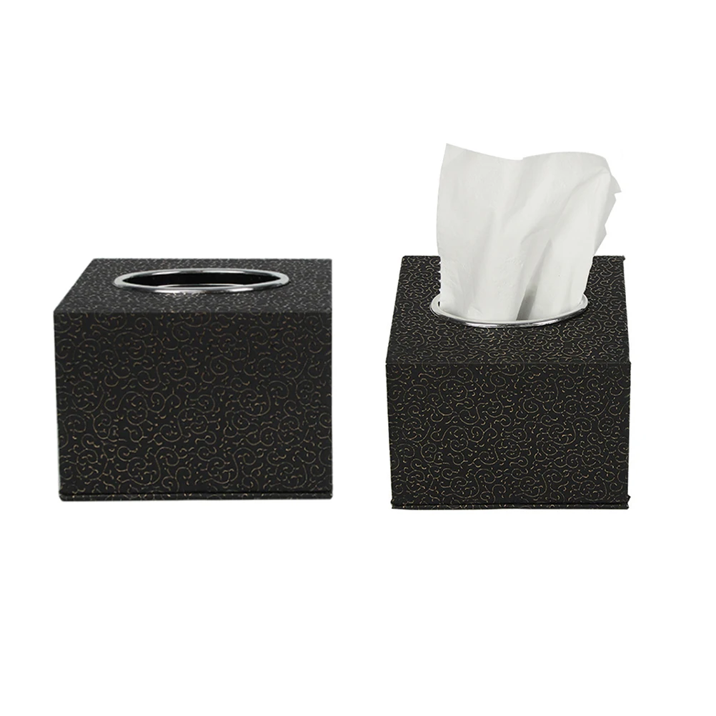 Black Leather Tissue Box Square Paper Towel Holder Desktop Napkin Storage Container Tissue Organizer Box for Home Hotel
Black Leather Tissue Box Square Paper Towel Holder Desktop Napkin Storage Container Tissue Organizer Box for Home Hotel