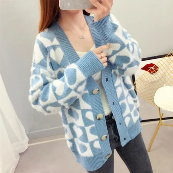 Blue Cardigan jacket Sweater Knit Coat Women plus size Long Sleeve Cashmere Knitted 2020 Fashion Autumn Winter warm Clothing
Blue Cardigan jacket Sweater Knit Coat Women plus size Long Sleeve Cashmere Knitted 2020 Fashion Autumn Winter warm Clothing