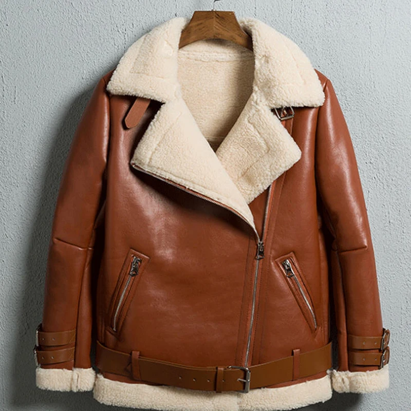 2018 Winter Woman Men Shearling Coats Faux Suede Leather Jackets Plus Size Loose Outerwear Pilot Thick Lamb Wool Coat W1397
2018 Winter Woman Men Shearling Coats Faux Suede Leather Jackets Plus Size Loose Outerwear Pilot Thick Lamb Wool Coat W1397