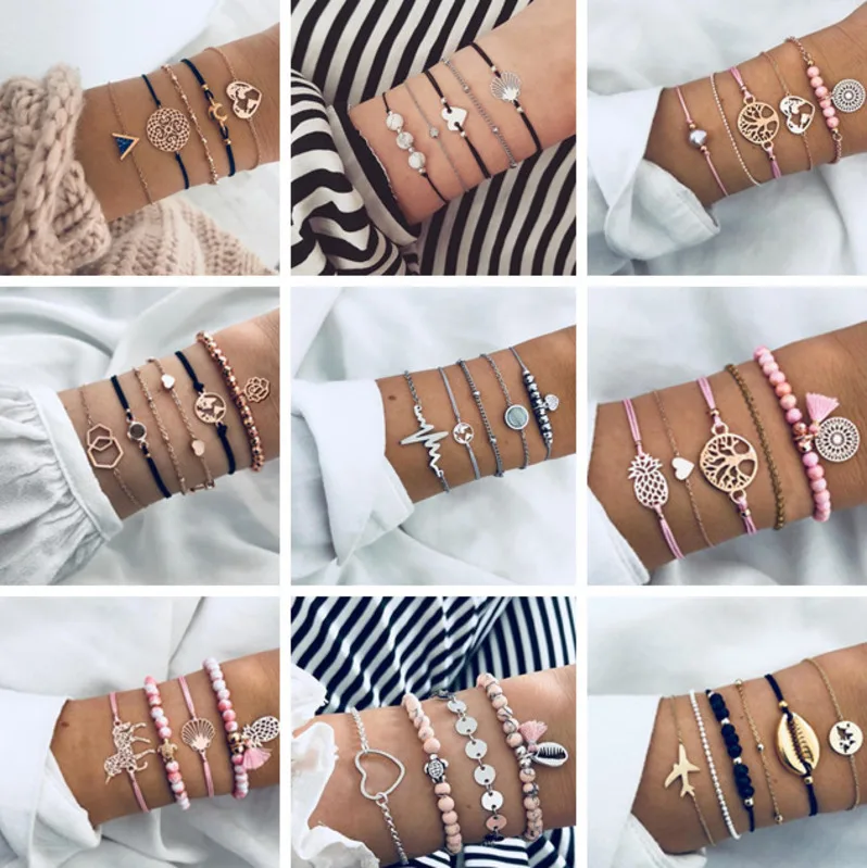 19 Style Bohemian Style Bracelets & Bangles For Women Retro Boho Geometric Bracelets Sets Women's Fashion Jewelry Accessories
19 Style Bohemian Style Bracelets & Bangles For Women Retro Boho Geometric Bracelets Sets Women's Fashion Jewelry Accessories
