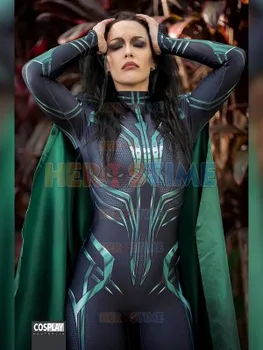 Thor Ragnarok Hela Cosplay Costume Halloween Party Superhero Zentai Bodysuit Adult Jumpsuit With Cape Can Custom made
Thor Ragnarok Hela Cosplay Costume Halloween Party Superhero Zentai Bodysuit Adult Jumpsuit With Cape Can Custom made