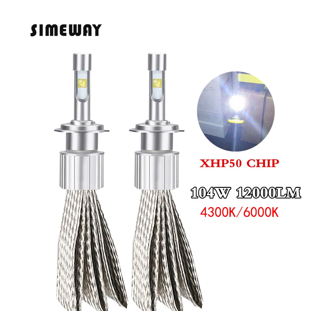 2PCS H7 LED H1 H4 H11 HB3 9012 H16(JP) Auto headlight with XHP50 104W 12000LM 4300K 6000K 12V H3 H9 881 car LED fog llamp bulbs
2PCS H7 LED H1 H4 H11 HB3 9012 H16(JP) Auto headlight with XHP50 104W 12000LM 4300K 6000K 12V H3 H9 881 car LED fog llamp bulbs