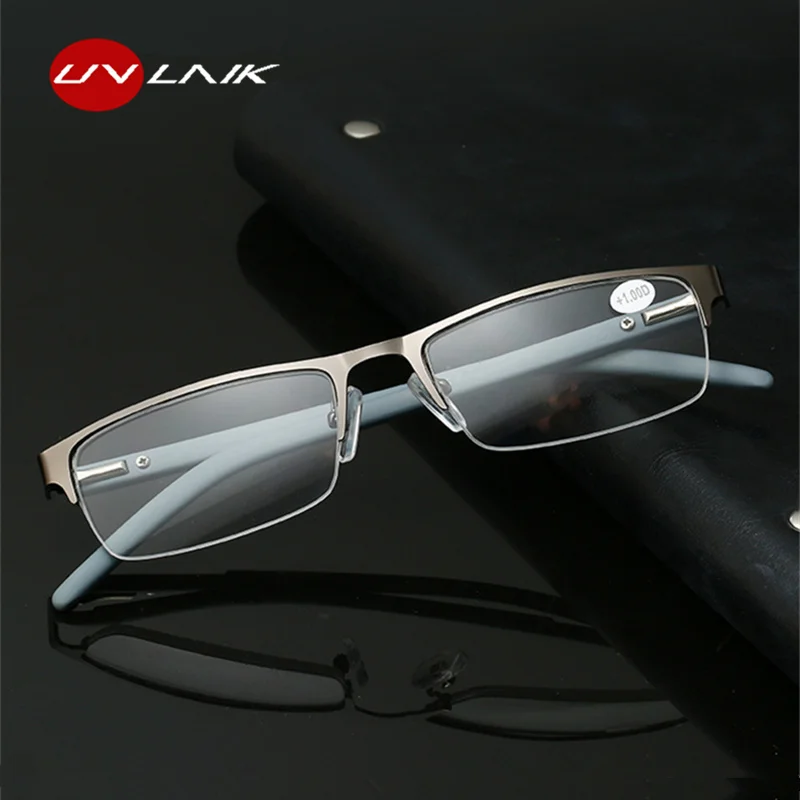 UVLAIK Metal Half Frame Reading Glasses Men Women Business Square Hyperopia Eyeglasses Prescription +2.5 +3.0 Far Sight Eyewear
UVLAIK Metal Half Frame Reading Glasses Men Women Business Square Hyperopia Eyeglasses Prescription +2.5 +3.0 Far Sight Eyewear