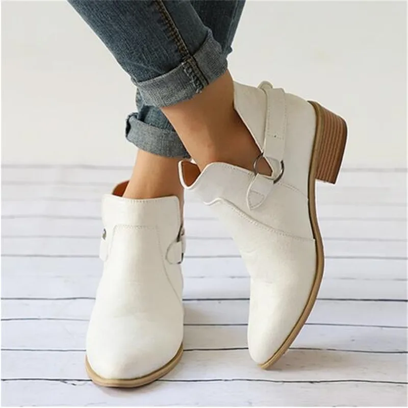 Slip On Women Ankle Boots Pointed Toe PU Leather Low Heels Shoes Woman Booties Sexy High Heels Size 35-43
Slip On Women Ankle Boots Pointed Toe PU Leather Low Heels Shoes Woman Booties Sexy High Heels Size 35-43
