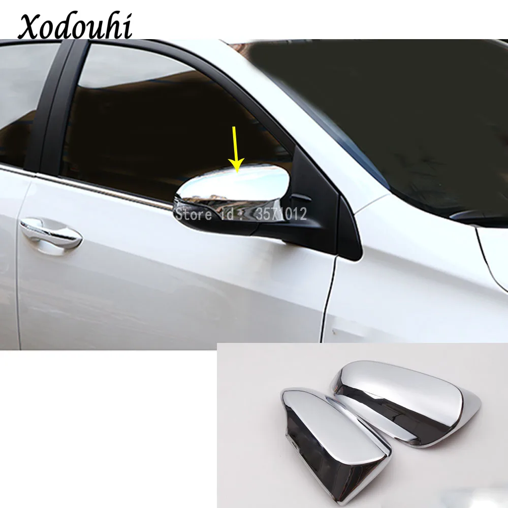 2pc Rear View Mirror Anti-rain Cover Guard Shade For Toyota Highlander 2015-2017