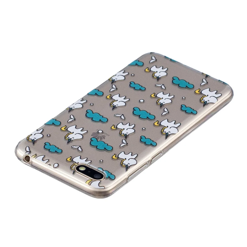 Slim Animal Fruit Patterned Ultra Thin Clear Soft Silicone Case Cover For Huawei Y5 2018 TPU Gel Snap On Capa Coque For Y5 Prime3