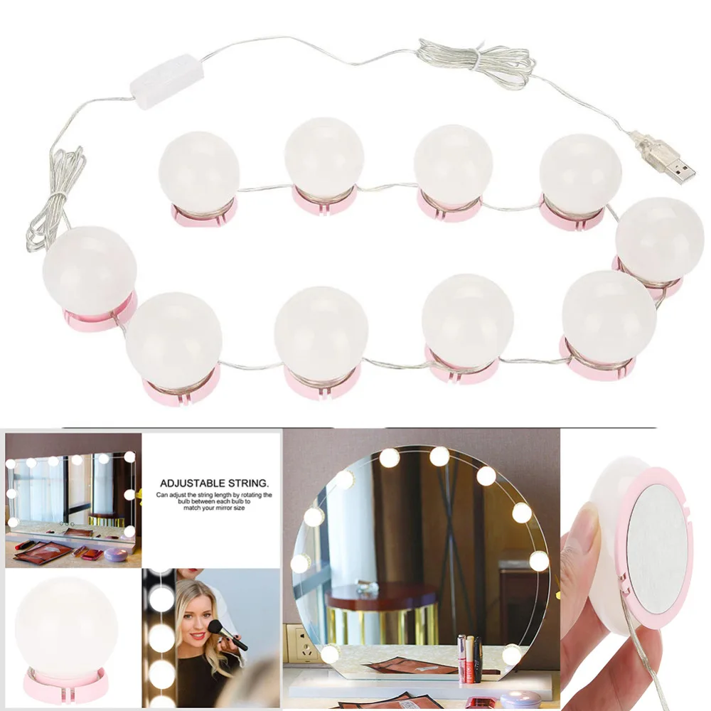 Vanity LED Light Bulbs Makeup Mirror Kit USB Charging Port Cosmetic Lighted Make up Mirrors Bulb Adjustable Brightness lights
Vanity LED Light Bulbs Makeup Mirror Kit USB Charging Port Cosmetic Lighted Make up Mirrors Bulb Adjustable Brightness lights